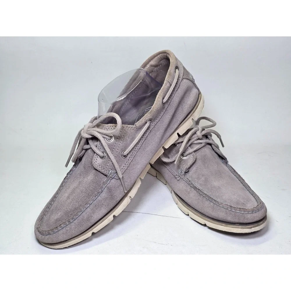 Timberland SensorFlex Men's Loafers Size 11 Gray Suede Boat Deck Casual Shoes‎